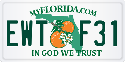 FL license plate EWTF31