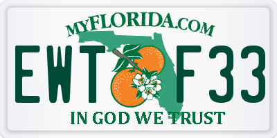 FL license plate EWTF33