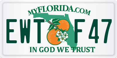FL license plate EWTF47