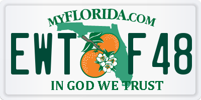 FL license plate EWTF48