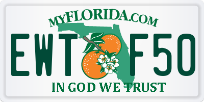 FL license plate EWTF50