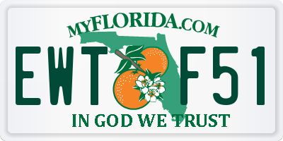 FL license plate EWTF51