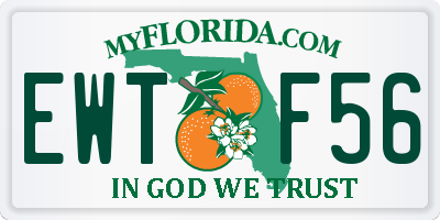 FL license plate EWTF56