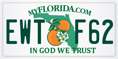 FL license plate EWTF62
