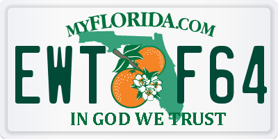 FL license plate EWTF64