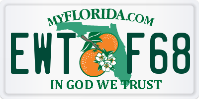 FL license plate EWTF68