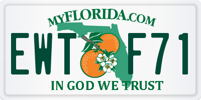 FL license plate EWTF71