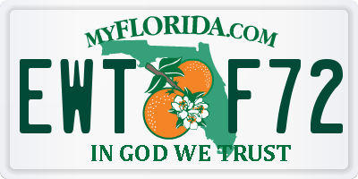 FL license plate EWTF72