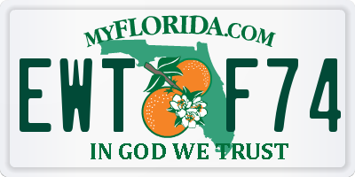 FL license plate EWTF74