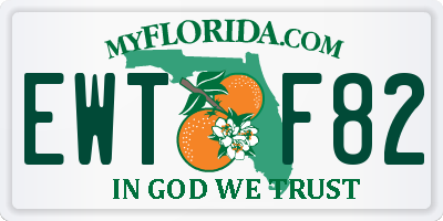 FL license plate EWTF82