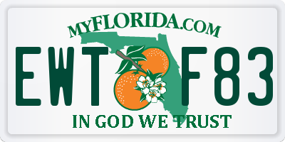 FL license plate EWTF83