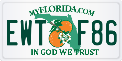 FL license plate EWTF86