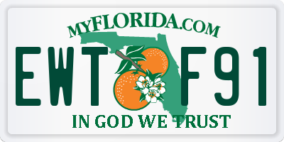 FL license plate EWTF91
