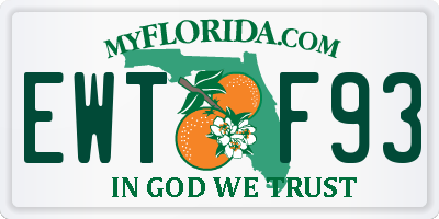 FL license plate EWTF93