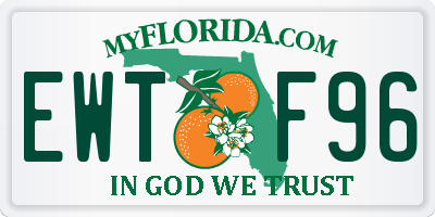 FL license plate EWTF96