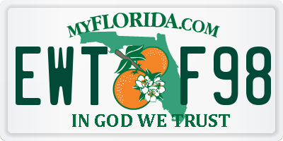 FL license plate EWTF98