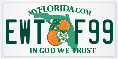 FL license plate EWTF99