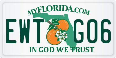 FL license plate EWTG06