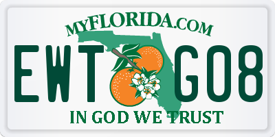 FL license plate EWTG08