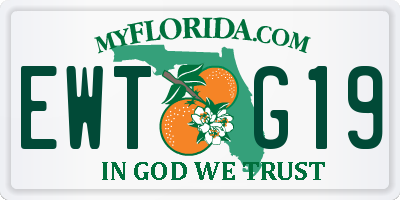 FL license plate EWTG19