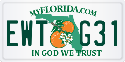 FL license plate EWTG31