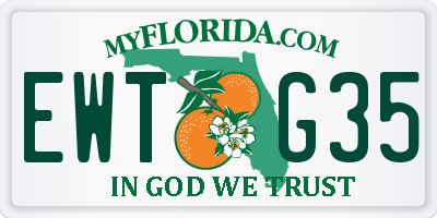 FL license plate EWTG35