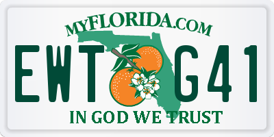 FL license plate EWTG41
