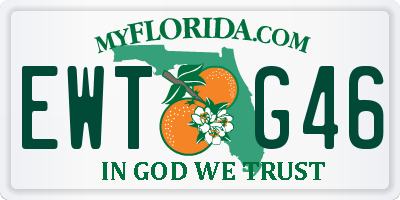 FL license plate EWTG46