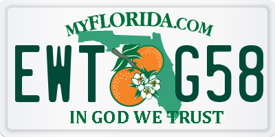 FL license plate EWTG58