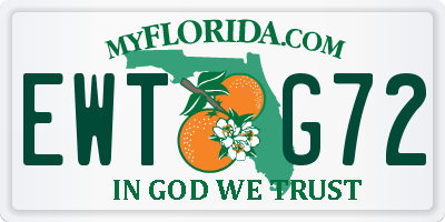 FL license plate EWTG72