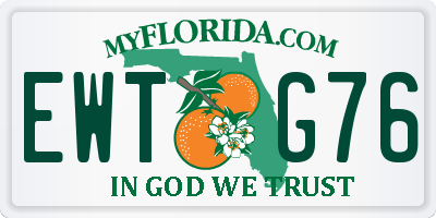 FL license plate EWTG76
