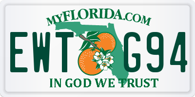 FL license plate EWTG94