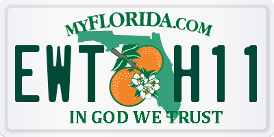 FL license plate EWTH11