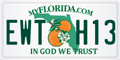 FL license plate EWTH13
