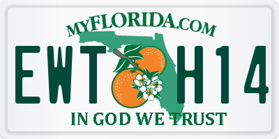 FL license plate EWTH14