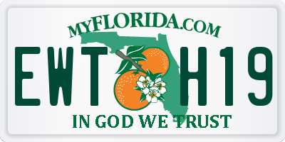 FL license plate EWTH19