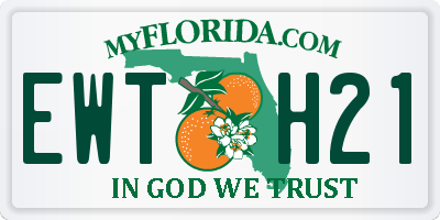FL license plate EWTH21