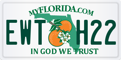 FL license plate EWTH22