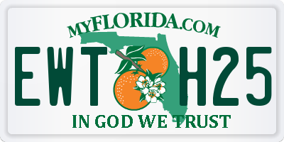 FL license plate EWTH25