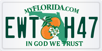 FL license plate EWTH47