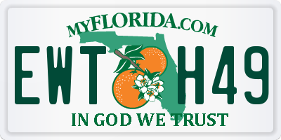 FL license plate EWTH49