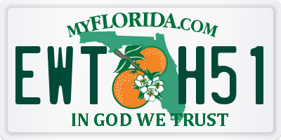 FL license plate EWTH51