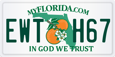 FL license plate EWTH67