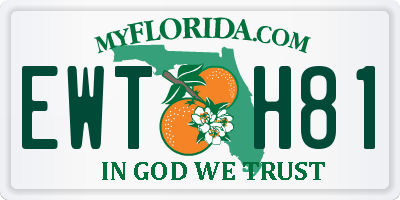 FL license plate EWTH81