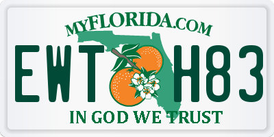 FL license plate EWTH83