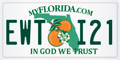 FL license plate EWTI21