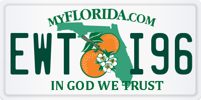 FL license plate EWTI96