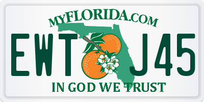 FL license plate EWTJ45