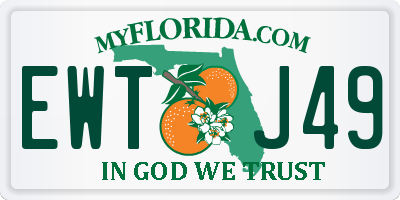 FL license plate EWTJ49