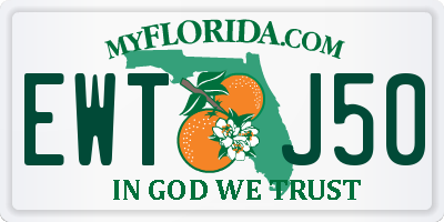 FL license plate EWTJ50